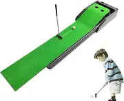 Mini Golf Set, Portable Velvet, Rubber Base Support, Automatic Ball Return, Compact Desktop Design, Fun Skill Builder, Stylish Decor Piece, Perfect for Home, Office, 8.66x5.91x2.36 inches