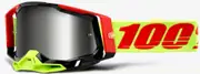 100% Racefraft 2 Extra Wiz Motocross Goggles, black-red for Men One Size Black Red
