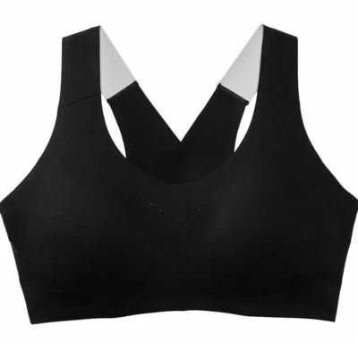 Brooks L29508 Women's Black Dare Crossback Run Sports Bra Size 34 A/B