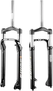 Criblor 26x4.0 inch MTB Suspension Fork,Mountain Bike Snow Fork Fat Bicycle Fork Mechanical Forks Locking Suspension Forks Aluminum Alloy Fit 4.0" Tire Spread 135mm Bicycle Fat Suspension Fork