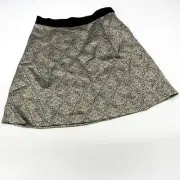 Narciso Rodriguez Skirt Womens 8 Gray Design Nation Metallic Gold Istanbul New
