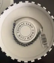 Genuine THOMAS SABO Bracelet KATHMANDU HEMATITE AND STERLING SILVER - NEVER WORN