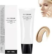 Perbella CC Cream Self Adjusting for Mature Skin,Skin Tone Adjusting CC Cream SPF 50,Cosmetics Cc Cream,Colour Correcting Self Adjusting for Mature Skin (Lvory)