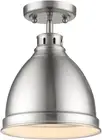 Duncan Flush Mount in Pewter with a Pewter Shade
