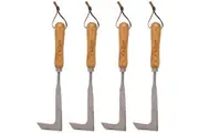 4PK Cyclone Stainless Steel Patio Hand Weeder Weed Removal Garden Tool 33x7.5cm