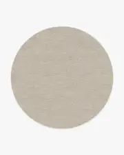 245' Round | Machine Washable Runner Rug | Kid & Pet Friendly | Indoor Rug | Melange Solid Light Grey Rug | Ruggable