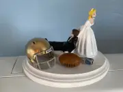 Notre Dame Cake Topper Bride Groom Wedding Funny College Football Grooms Cake