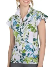 NEW SIZING!! Kastel Denmark UV Shirt -EMERALD WATERCOLOR FLUTTER SLEEVE