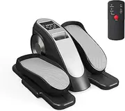 Under Desk Elliptical Machine Seated Ellipse Leg Exerciser for Seniors Quiet & Portable Electric Elliptical Trainer for Home Elliptical Exercise Machine with Massage Pedal/LCD Monitor/Remote Control