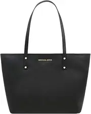 [Michael Kors] Jet Set Medium Carryall Tote Bag Purse (Black)