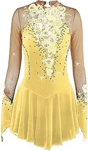 [Zagitova] Figure Skating Dress for Girls Patchwork Ice Graceful Applique Womens Competition Dance Outfits with Rhinestone