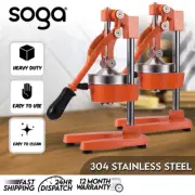 SOGA 2x Commercial Manual Juicer Hand Press Juice Extractor Squeezer Citrus