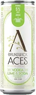 Brunswick Aces - Joker Desert Lime Vodka and Soda Cans, 6 x 4pk, 5% ABV, 250ml