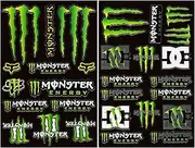 2 Motorbike Stickers,Motorcycle Stickers,Motorbike Helmet Stickers,Monster Scratch Car Sticker,Can be Used for Motorbike/Skateboard/Laptop/Computer/Bicycle/Helmet