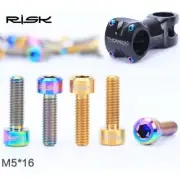 6PCS M5*16mm Titanium Stem Bolts For Bike Bicycle Stem Seatpost Clamp Screws