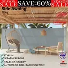 Retractable Awning Privacy Screen Outdoor Side Awning Sunshade Grey vidaXL NEW