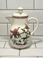 VILLEROY & BOCH • BOTANICA • 7 1/4" MINI PORCELAIN 2 CUP COFFEE POT