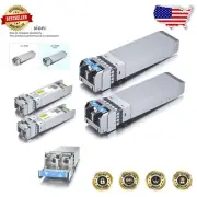 10GBase-LR SFP+ Transceiver - 1310nm SMF Fiber Optic Module, Dual LC, Pack of 2