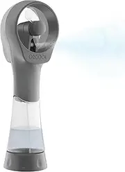 O2COOL Elite Battery Powered Handheld Water Misting Fans (Grey)