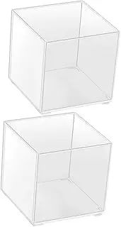 Toyvian 2Pcs Plastic Hydroponic Terrarium Container for Succulent Plants Micro Landscape Transparent Desktop Planter for Vibrant Greenery Display and Easy Plant Care