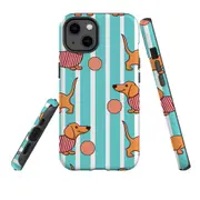 For Apple iPhone 13 Case, Armour Back Cover, Dachshund Dogs Cute