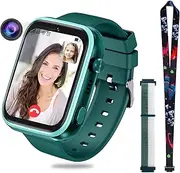 OKYUK 4G Smartwatch for Kids, GPS Tracker, Multiple Desktop Styles to Choose from, Two-Way Calls, Image Competence, SOS, Wi-Fi, Waterproof Touch Screen for 4-12 Boys and Girls (Green)