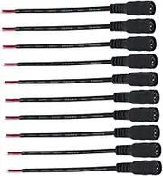 jojofuny 12v Dc Female Power Connectors Pack 10pcs 5.5x2.1mm Jack Connectors for CCTV Systems