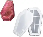 Halloween Resin Silicone Mould - Coffin Storage Box Casting Mould for DIY Theme Decorative Making Supplies