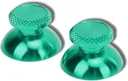 Thumbsticks for PS5 Controller, 2Pcs Metal Thumb Grip Replacement for Handheld Game Console, Aluminum Alloy Analog Thumb Sticks Accessories (Green)