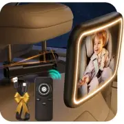 Baby Car Mirror With Light for Baby Rechargeable 2000mA Baby Mirror for Car S...