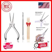 Supper Long Acrylic UV Gel Tips Sculpture Tweezers Clip, C Curve Nail Art Too...