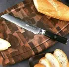 Bread Knife 67 Layers Damascus Steel Wood Handle Cake Slicing Chef Serrated Cut