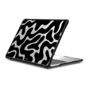 MacBook Air 13-inch (M2 - M4) Impact Case Black Abstract Shapes by Corey Paige Designs