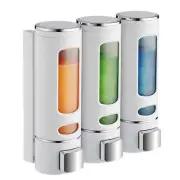 Wall Soap Dispenser Triple Shampoo And Conditioner Dispenser 3x400ml Chamber