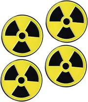 [ABOOFAN] 4Pcs radiation Clothing Decor Alloy Brooches Pin Clothing Brooch Pin pin halloween Brooches For Women tie round bulk decorations badge alloy the sign accessories clothing