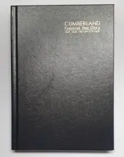 2025-2026 Financial Year Diary Cumberland Casebound A5 Day to Page Black 51CFY25