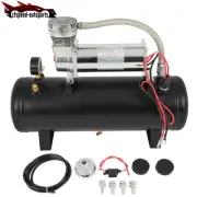 For Train Horn Compressor Onboard System Kit 12V 2.5 Gal Air Tank 200 Psi