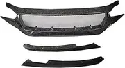 Compatible For 10th Civic FK7 FK8 TYPE-R Fiberglass Front Bumper Grille Racing Car Accessories FC JS N1 Style Air Intake Grille Engine Hood(Forge)