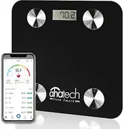 AHATECH Digital Smart Scale Bluetooth Body Fat Scale, Smart Digital Bathroom for Body Weight, Body Fat, Muscle Mass, Bone Mass, Protein, BMI, (White)