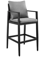 Armen Living Cayman Outdoor Patio Counter Height Bar Stool