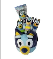 Bluey Kids Easter Gift In Bluey Plush Basket Cup Bubbles Pop Plush & Art Book