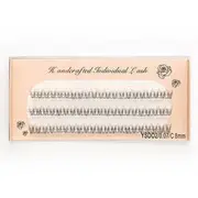 Lashie - Natural Cluster Eyelash Extensions Fish Tail - Black - 0.8cm