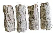 White Sage Smudge Sticks 4 x 4" Bundle - Premium 1.5 " Wide Smudge Sticks