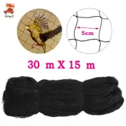 Commercial Fruit Tree Plant Anti Bird Netting Pest Mesh Black Bird Net 30x15M AU