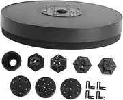 CIMAXIC 1 Set Solar Fountain Water Pump with LED Light Floating Fountain for Garden Pool Solar Powered Decoration Black