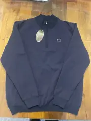 NWT MEN'S GREG NORMAN 1/4 ZIP SWEATER, SIZE: XL, COLOR: NAVY (N01)
