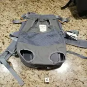Doglemi Gray Dog Pet Carrier Backpack Bag Travel Mesh Full Zip