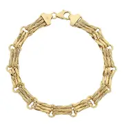 9kt Yellow Gold Gate Link Bracelet