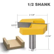 1/2" Shank Diameter 2-1/4" Cleaning Bottom Router Bit Cutter for Surface Planing