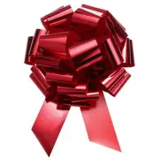 18 Inch Extra Giant Large Pull Bow Christmas Metallic Ribbon Red